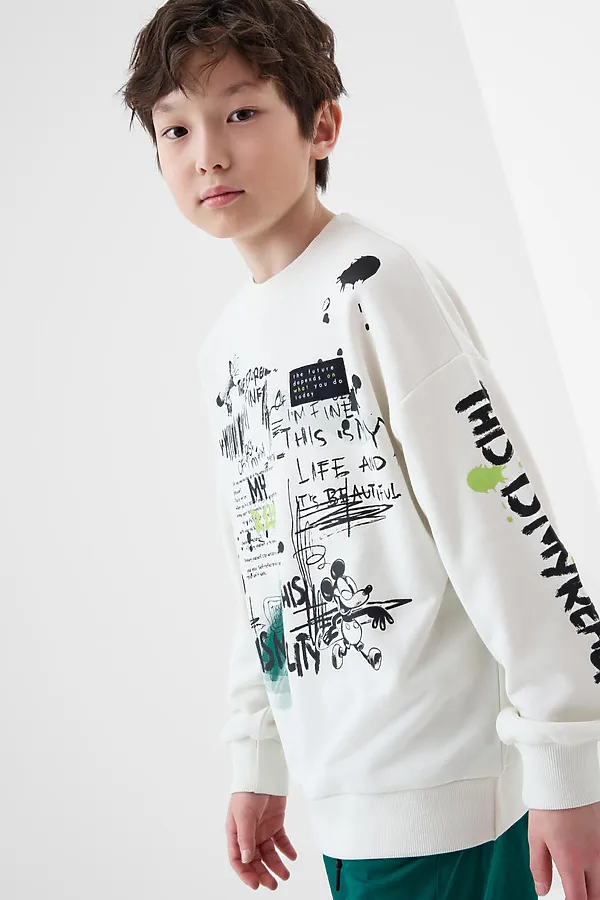 Толстовка трикотажная для мальчиков PLAYTODAY, белый - фото 2