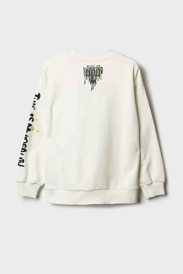 Толстовка трикотажная для мальчиков PLAYTODAY, белый - фото 2