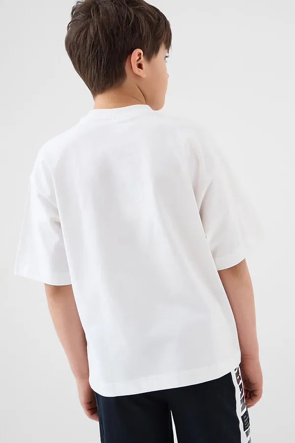 Фуфайка трикотажная для мальчиков (футболка) PLAYTODAY, белый - фото 2