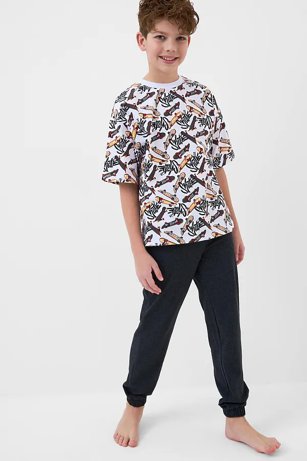 Пижама трикотажная для мальчиков PLAYTODAY, разноцветный - фото 2
