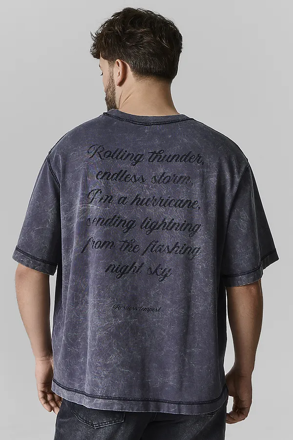 Футболка мужская MARK FORMELLE, acid wash графит +печать1 - фото 2