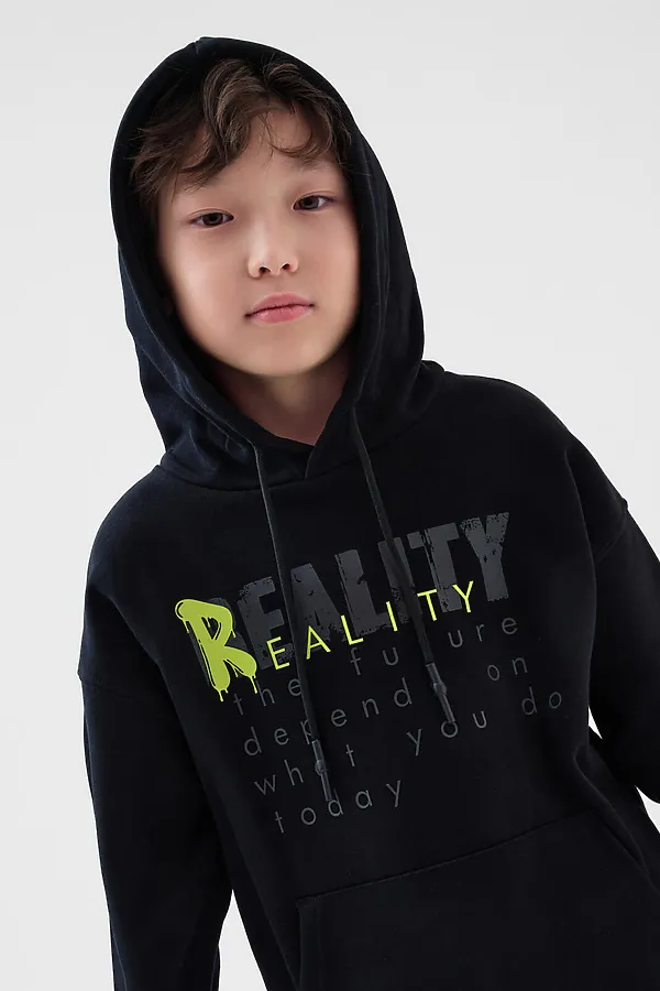Толстовка трикотажная для мальчиков PLAYTODAY, черный - фото 2