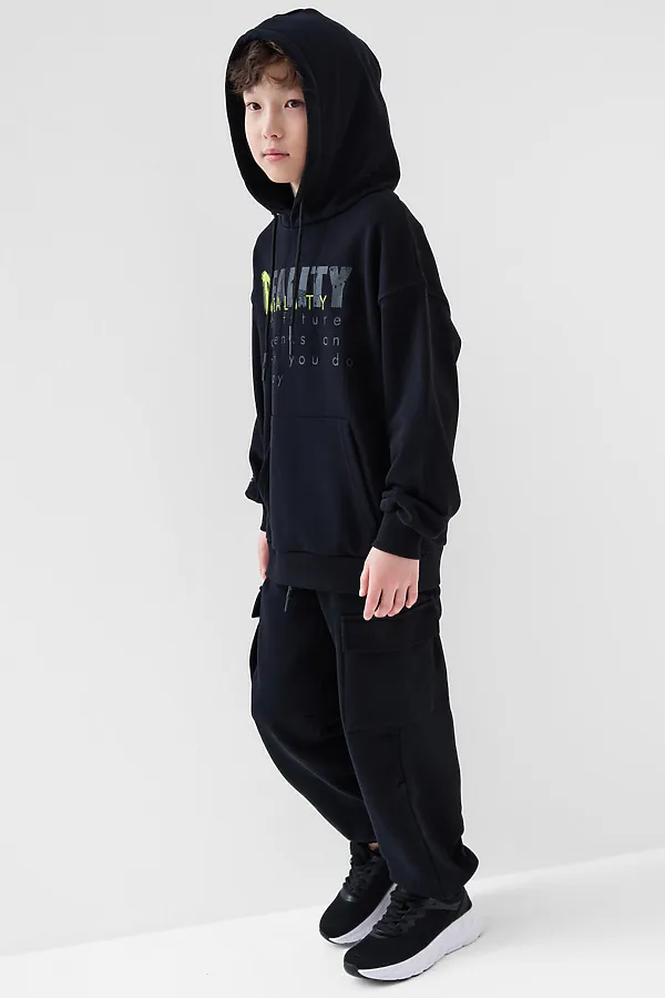 Толстовка трикотажная для мальчиков PLAYTODAY, черный - фото 2