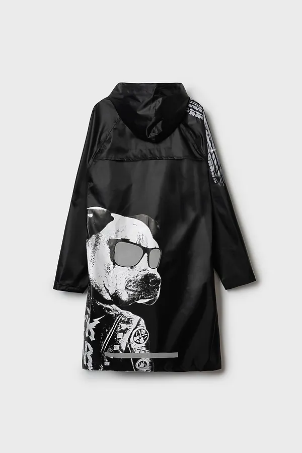 Плащ текстильный с полиуретановым покрытием для мужчин (дождевик) PLAYTODAY, красный - фото 2