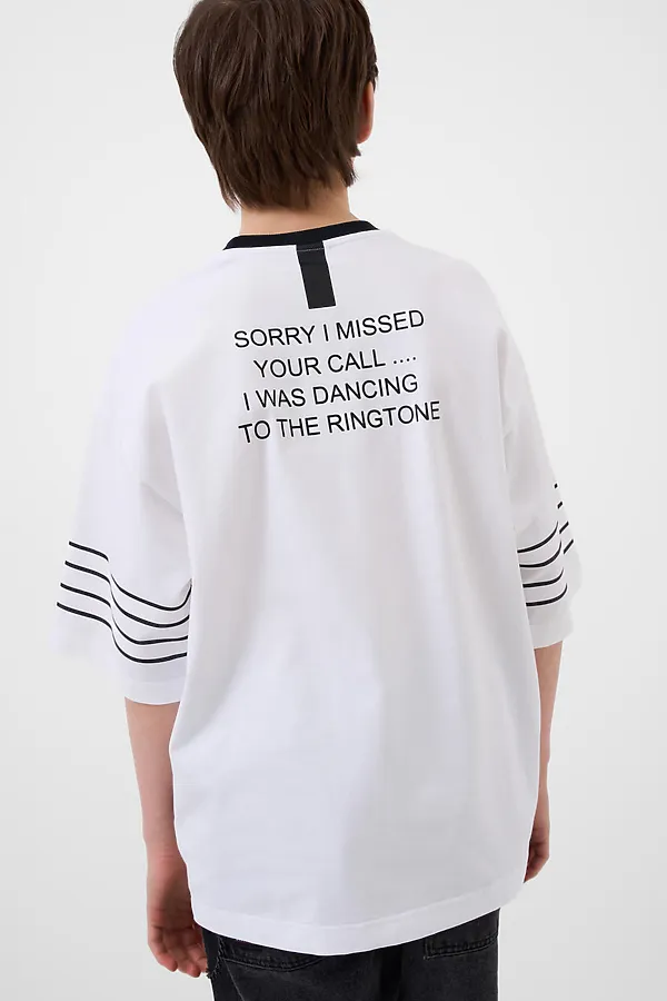 Фуфайка трикотажная для мальчиков (футболка) PLAYTODAY, белый - фото 2