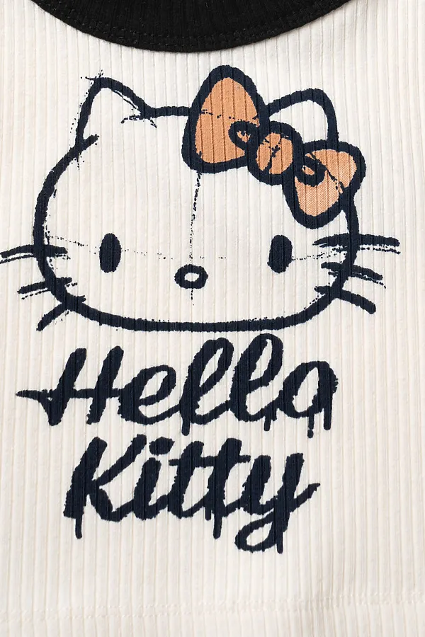 Комплект трикотажный для девочек: топ, брюки PLAYTODAY, темно-серый,белый,бежевый - фото 2