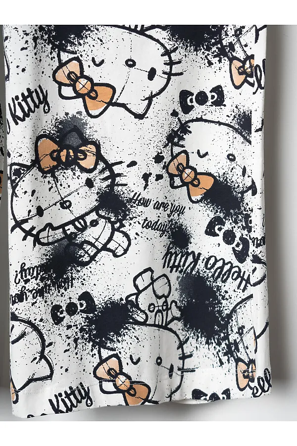 Комплект трикотажный для девочек: топ, брюки PLAYTODAY, темно-серый,белый,бежевый - фото 2