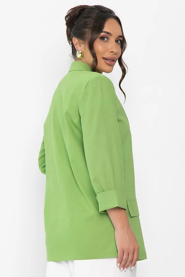 Пиджак льняной Мэрлин LADY TAIGA, зеленый - фото 2