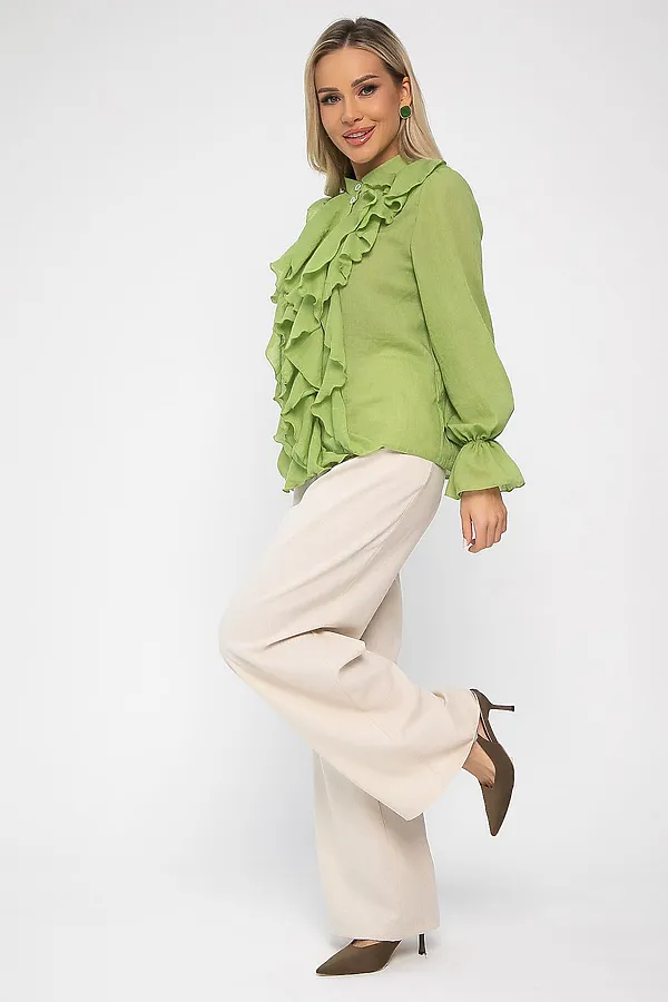 Брюки льняные Мэрлин LADY TAIGA, бежевые - фото 2