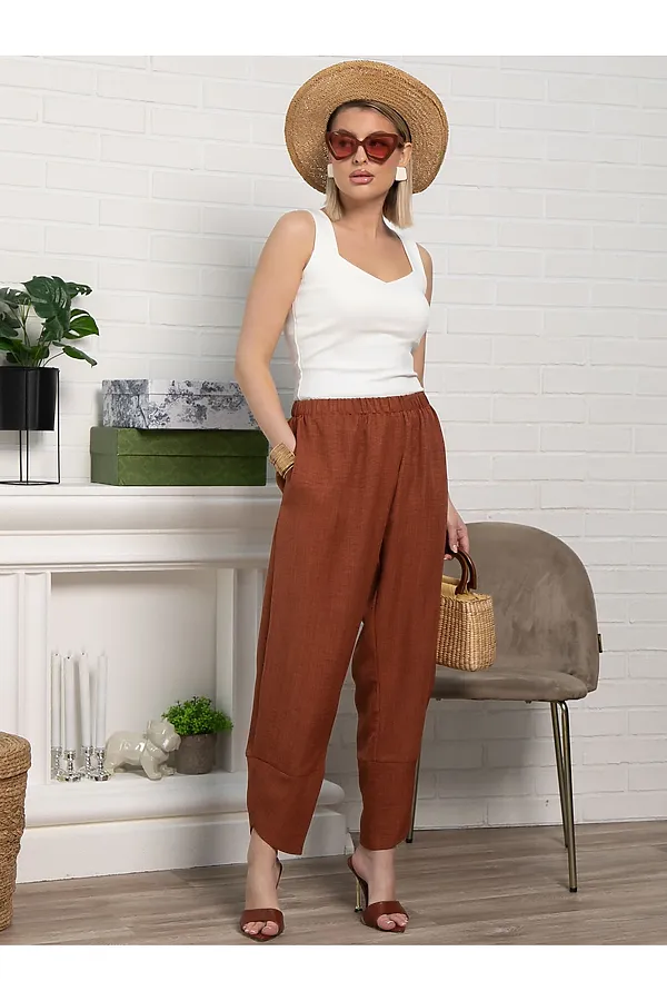 Брюки бохо LADY TAIGA, корица - фото 2