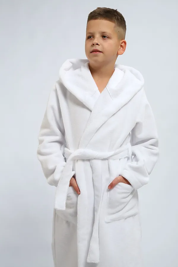 Детский халат махровый НАТАЛИ, белый - фото 2
