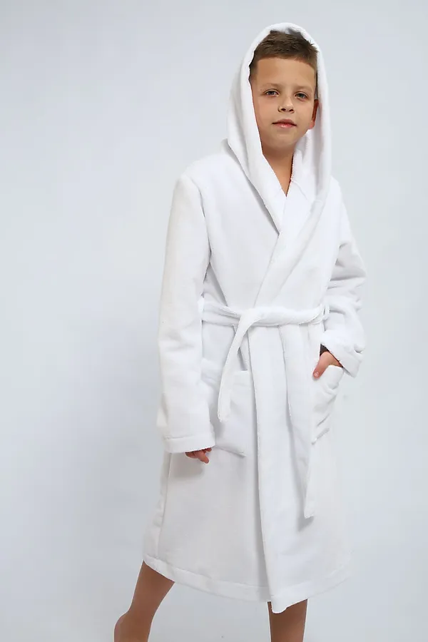 Детский халат махровый НАТАЛИ, белый - фото 2