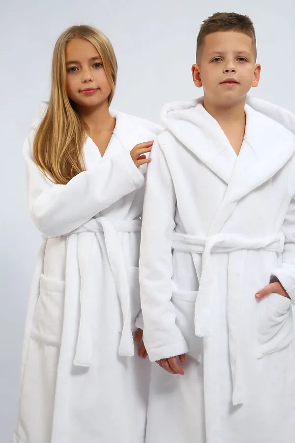 Детский халат махровый НАТАЛИ, белый - фото 2
