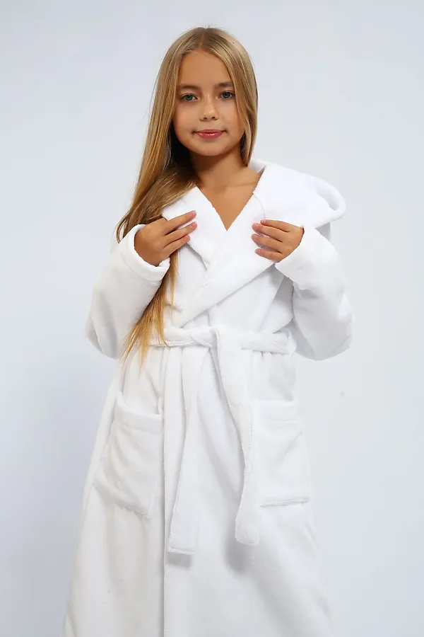 Детский халат махровый НАТАЛИ, белый - фото 2