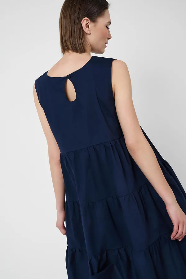 Платье текстильное для женщин PLAYTODAY, тёмно-синий - фото 2