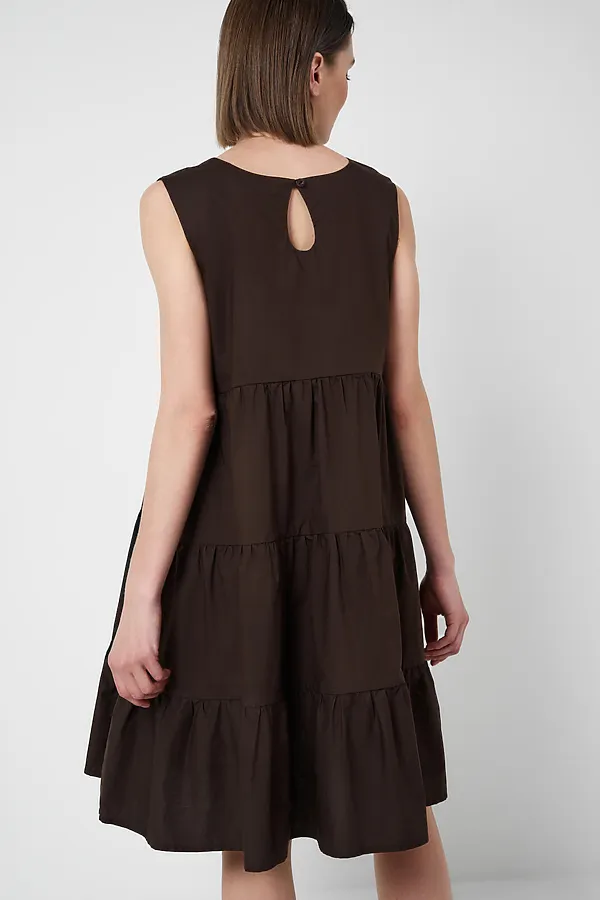 Платье текстильное для женщин PLAYTODAY, коричневый - фото 2