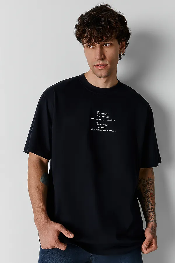 Футболка мужская MARK FORMELLE, черный +печать17 - фото 2