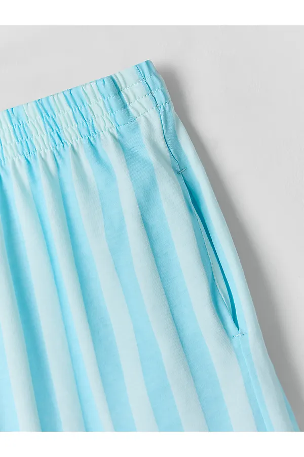 Комплект для девочек (футболка, шорты) MARK FORMELLE, ледяной замок +голубая полоска - фото 2