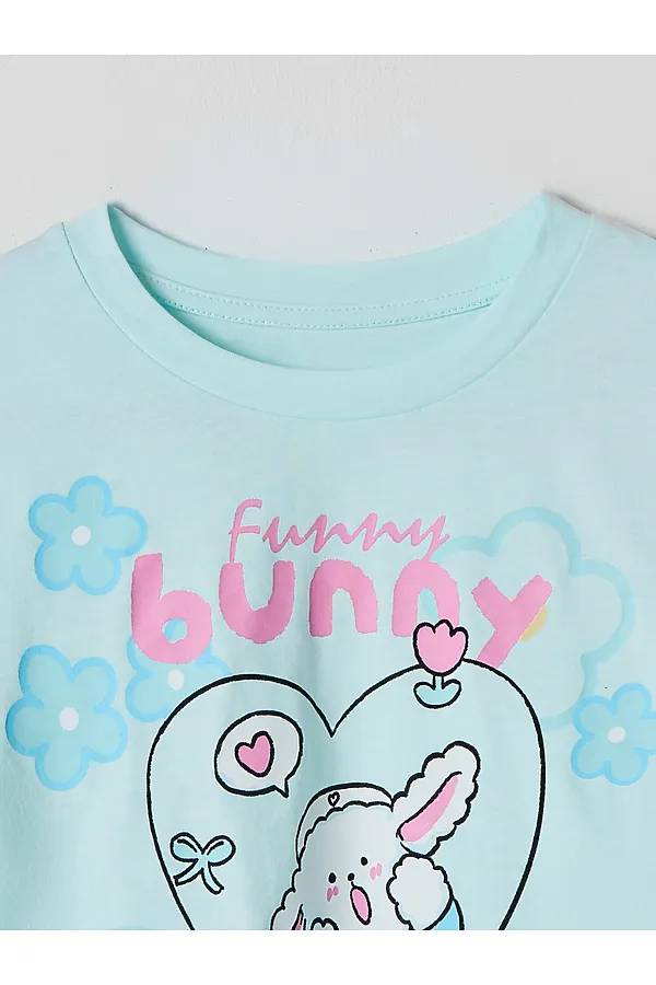 Комплект для девочек (футболка, шорты) MARK FORMELLE, ледяной замок +голубая полоска - фото 2