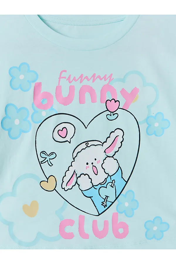 Комплект для девочек (футболка, шорты) MARK FORMELLE, ледяной замок +голубая полоска - фото 2