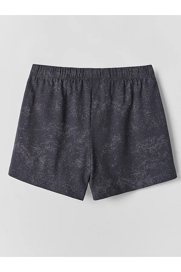 Комплект для девочек (футболка, шорты) MARK FORMELLE, серый acid wash +печать - фото 2