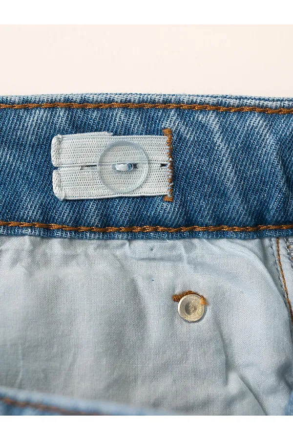 Брюки текстильные джинсовые для девочек PLAYTODAY, синий - фото 2