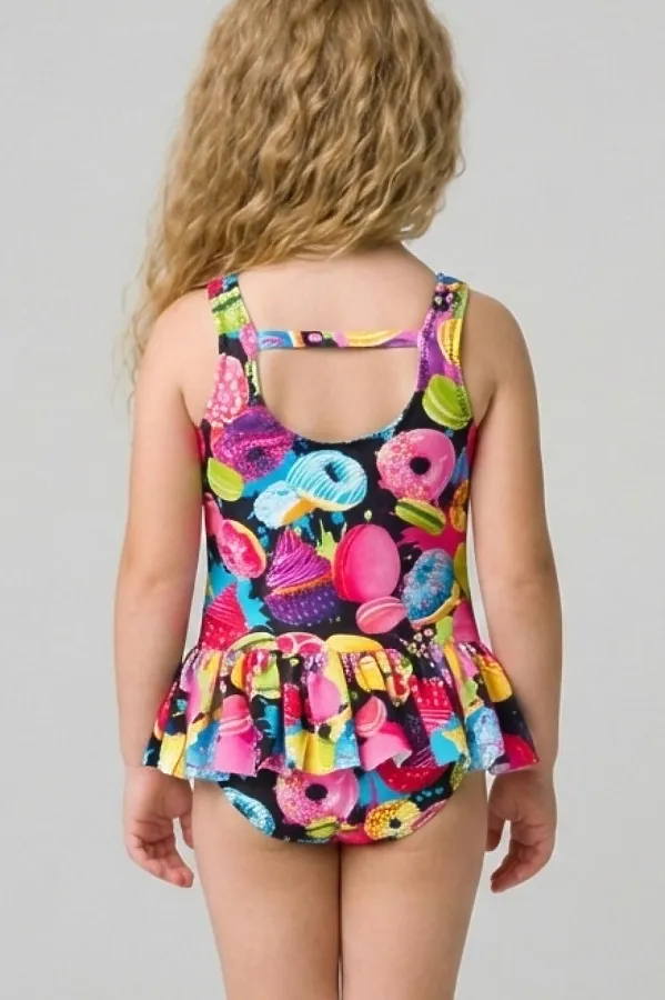 Купальник трикотажный для девочек PLAYTODAY, разноцветный - фото 2