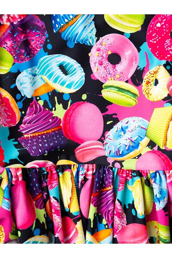 Купальник трикотажный для девочек PLAYTODAY, разноцветный - фото 2