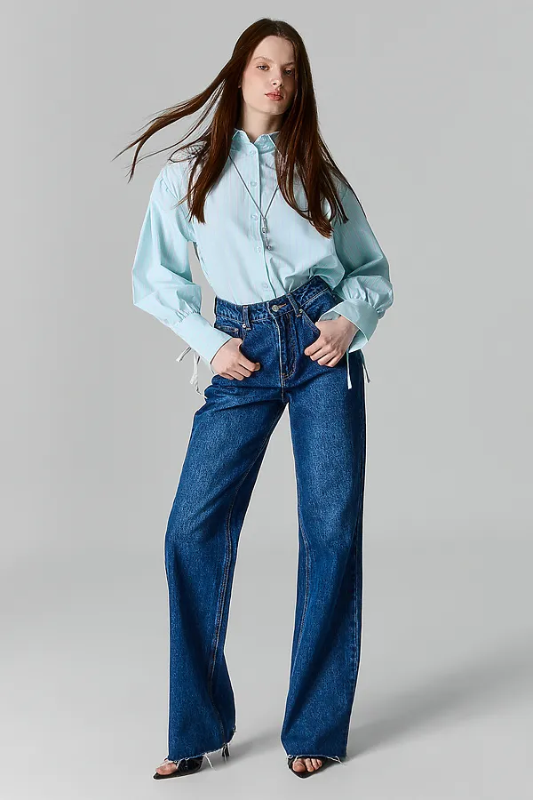 Рубашка женская MARK FORMELLE, полоска на мятном - фото 2