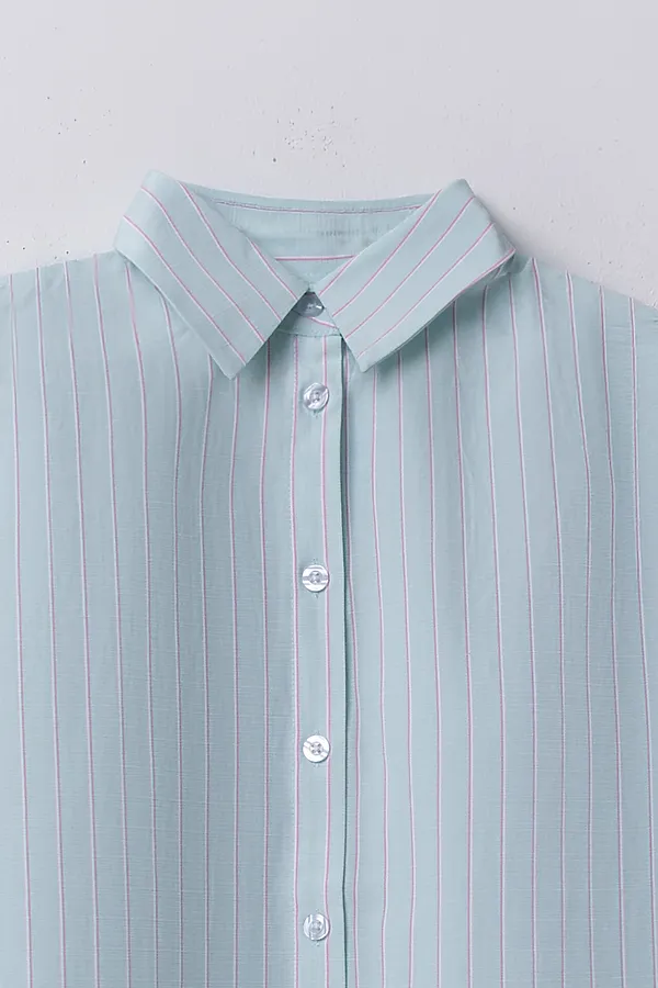 Рубашка женская MARK FORMELLE, полоска на мятном - фото 2