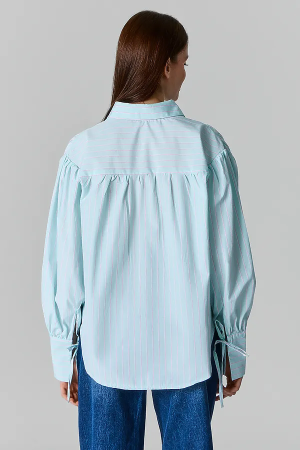 Рубашка женская MARK FORMELLE, полоска на мятном - фото 2