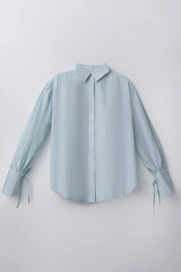 Рубашка женская MARK FORMELLE, полоска на мятном - фото 2