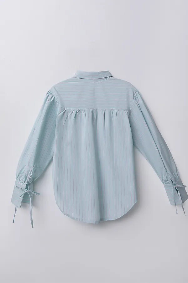 Рубашка женская MARK FORMELLE, полоска на мятном - фото 2