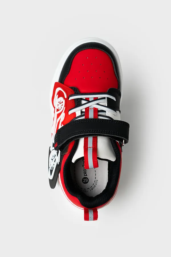Полуботинки для мальчиков PLAYTODAY, черный,красный - фото 2