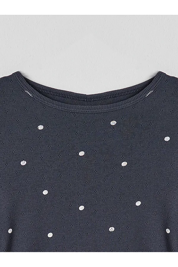 Джемпер для девочек MARK FORMELLE, горошек на графитовом - фото 2