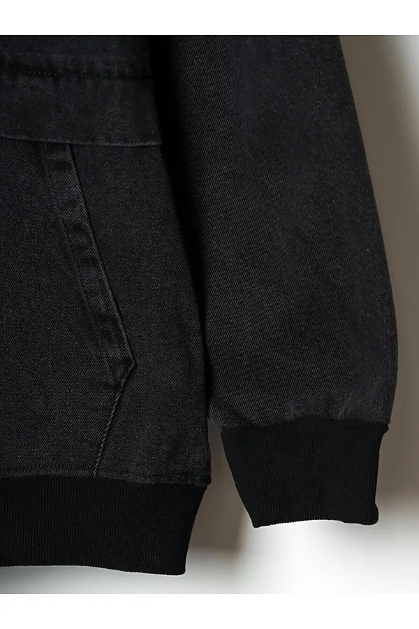 Куртка текстильная джинсовая для мальчиков PLAYTODAY, черный - фото 2