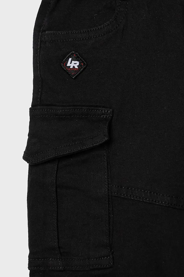 Брюки текстильные джинсовые для мальчиков PLAYTODAY, черный - фото 2