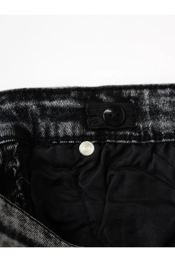 Шорты текстильные джинсовые для мальчиков PLAYTODAY, черный - фото 2