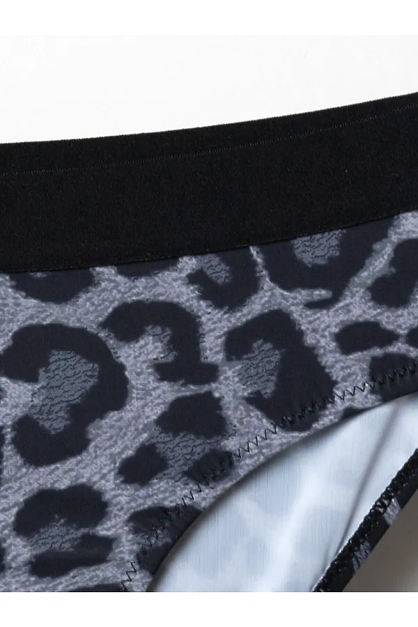 Купальный костюм трикотажный для девочек PLAYTODAY, черный,серый - фото 2