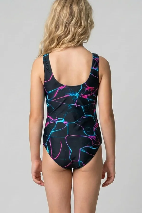 Купальник трикотажный для девочек PLAYTODAY, разноцветный - фото 2