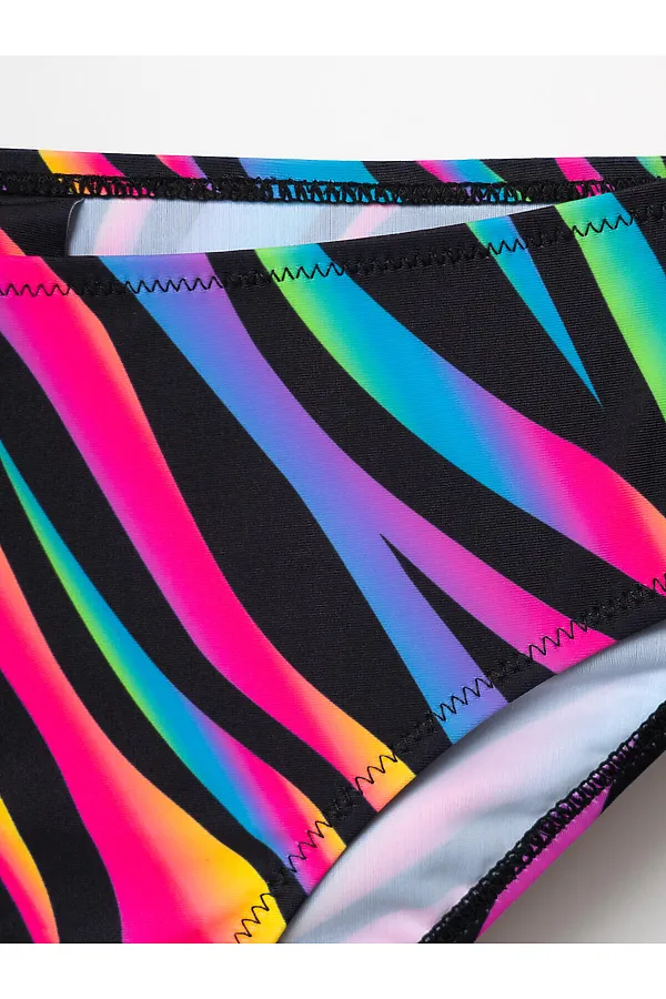 Купальный костюм трикотажный для девочек PLAYTODAY, разноцветный - фото 2