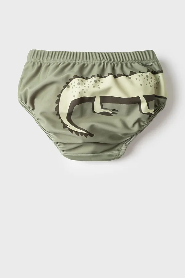 Плавки детские трикотажные на памперс для мальчиков PLAYTODAY, зеленый - фото 2