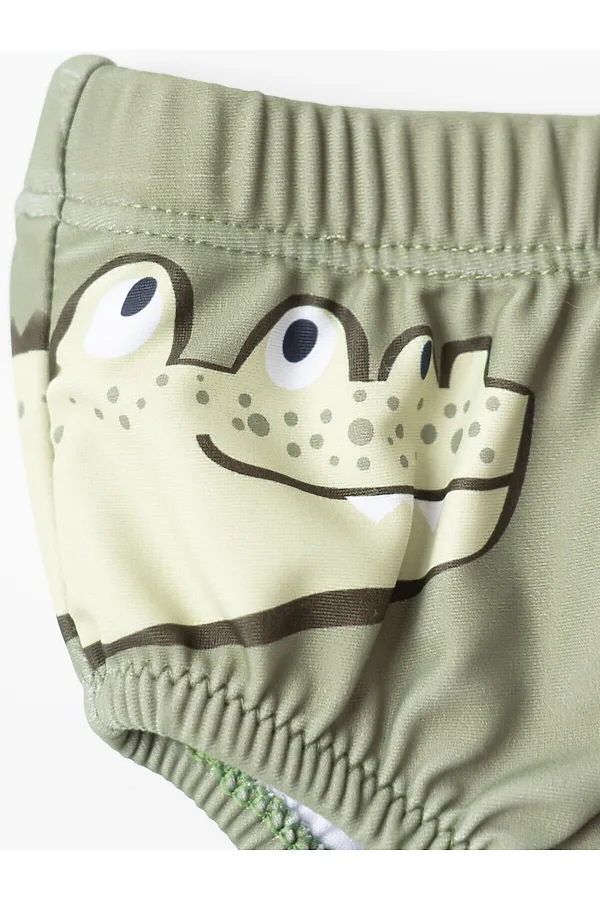 Плавки детские трикотажные на памперс для мальчиков PLAYTODAY, зеленый - фото 2