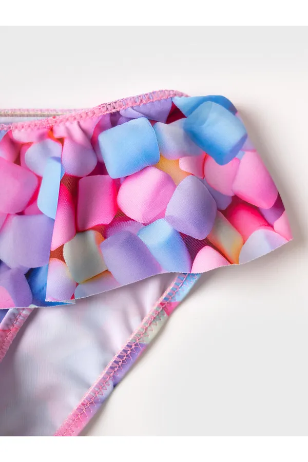 Купальный костюм трикотажный для девочек PLAYTODAY, разноцветный - фото 2