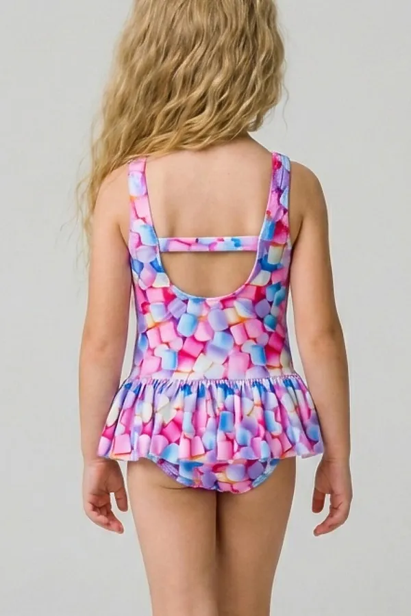 Купальник трикотажный для девочек PLAYTODAY, разноцветный - фото 2