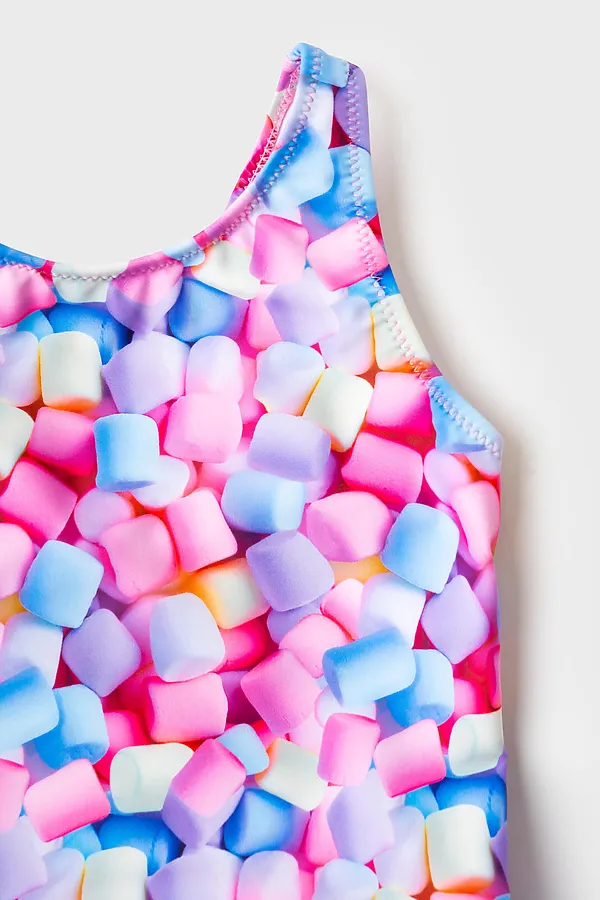 Купальник трикотажный для девочек PLAYTODAY, разноцветный - фото 2