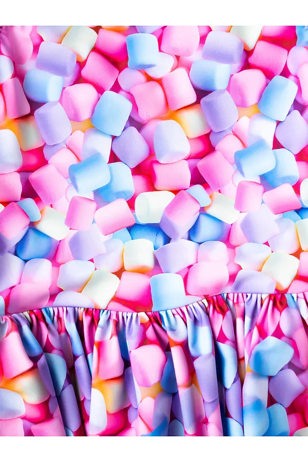 Купальник трикотажный для девочек PLAYTODAY, разноцветный - фото 2