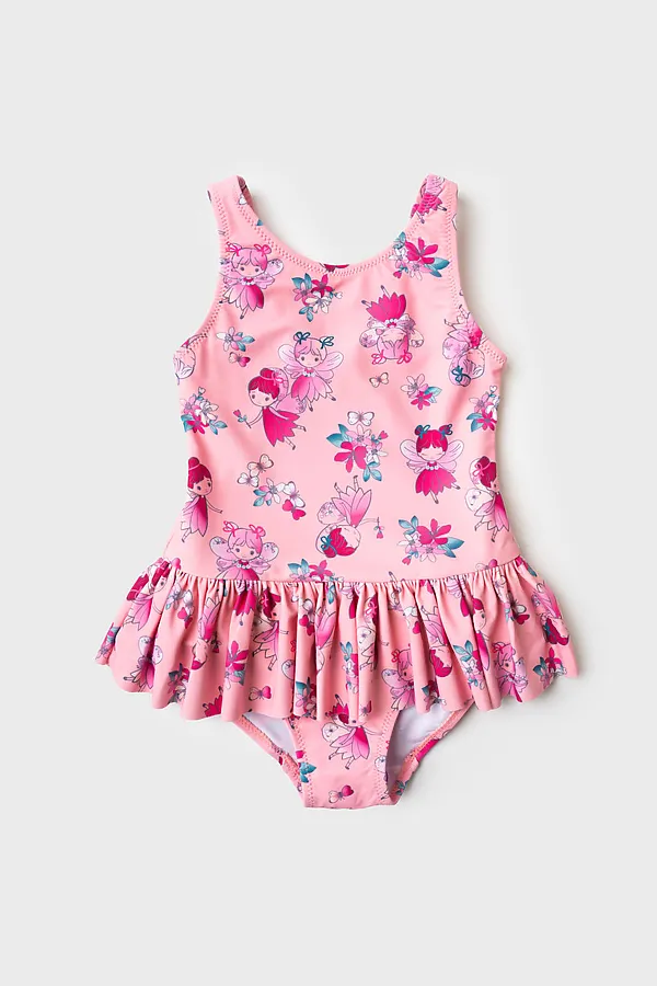 Купальник трикотажный для девочек PLAYTODAY, разноцветный - фото 2