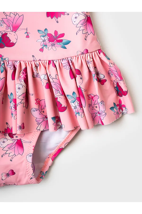 Купальник трикотажный для девочек PLAYTODAY, разноцветный - фото 2