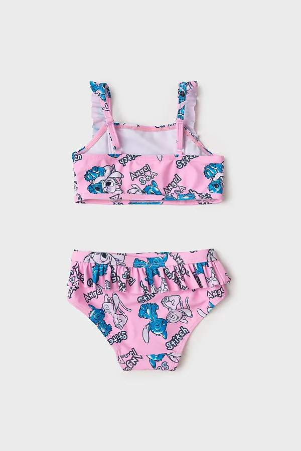 Купальный костюм трикотажный для девочек PLAYTODAY, разноцветный - фото 2